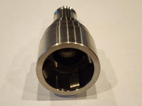 Muzzys side profile of connector displaying precision fit and strength