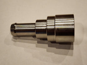 Muzzys connector being lubricated with soapy water for easier install