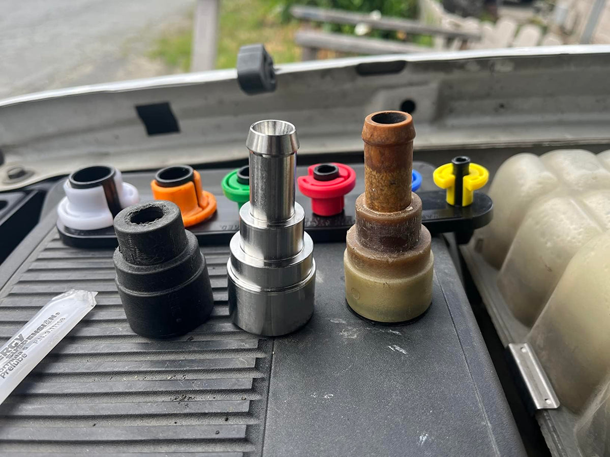 Muzzys connectors in a garage repair scene illustrating DIY replacement