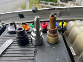 Muzzys connectors in a garage repair scene illustrating DIY replacement