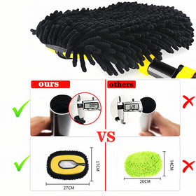 MVEQRRN chenille microfiber head texture protecting paint while lifting dirt