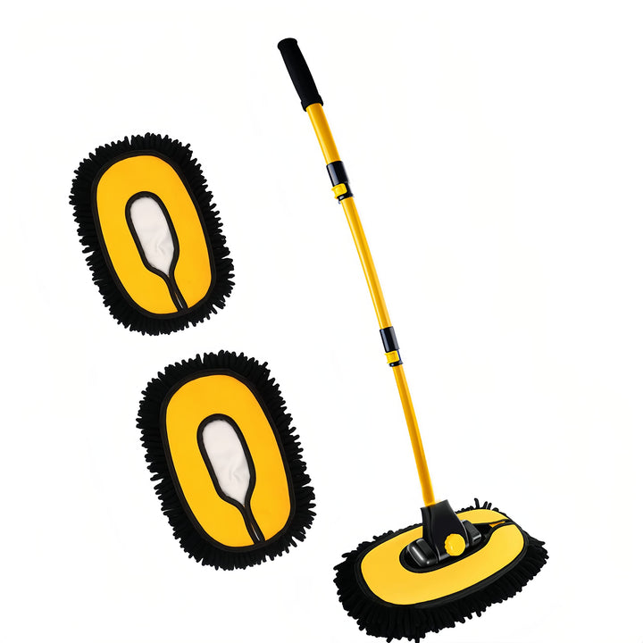 MVEQRRN front view of curved brush showing ergonomic angle and easy reach
