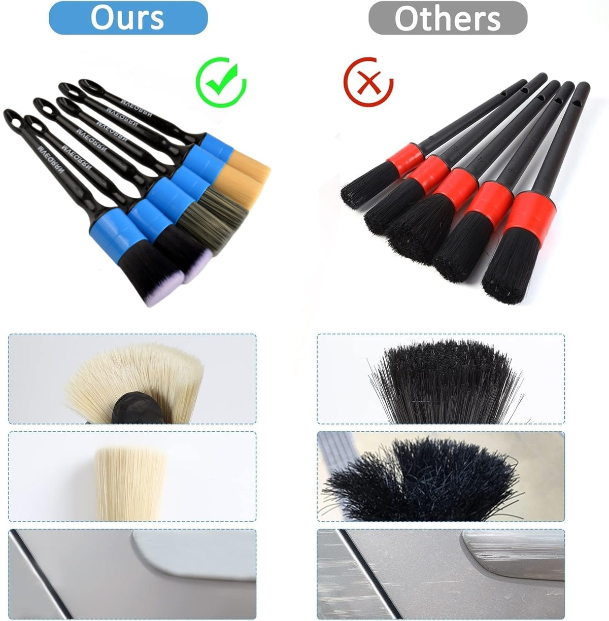 MVEQRRN brush set on workbench with detailing supplies showing professional readiness benefit
