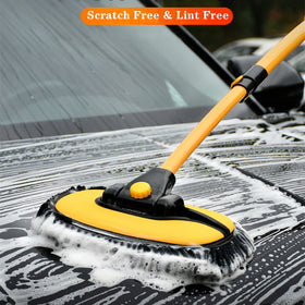 MVEQRRN brush cleaning car roof at 15° angle for efficient coverage