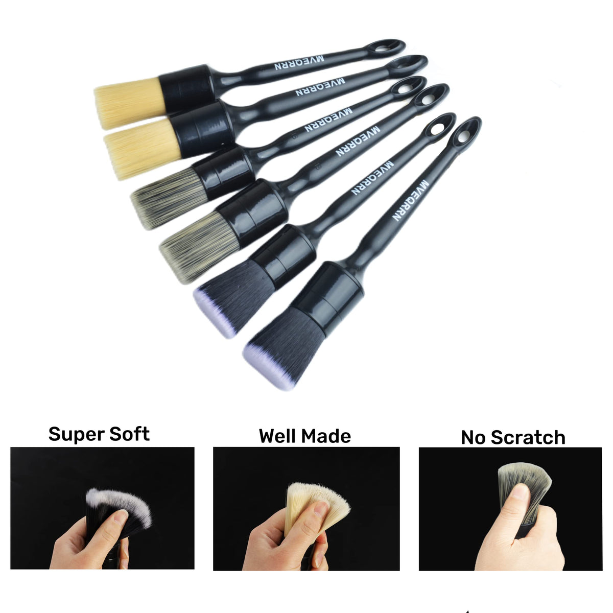 MVEQRRN ultra-soft brush cleaning dashboard protecting surfaces from scratches