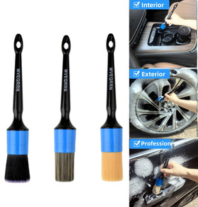 MVEQRRN angled brush working on wheel spokes showing stubborn-grime removal benefit