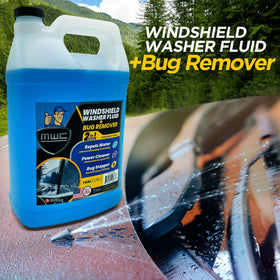 Clear blue MWC liquid texture demonstrating streak-free rinsing