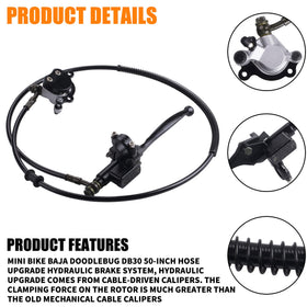 MWMNUN 50-inch brake hose with fittings for flexible routing and secure connection