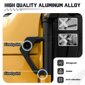 MWNYO bracket with waterproof cover protecting hardware and lowering wind noise