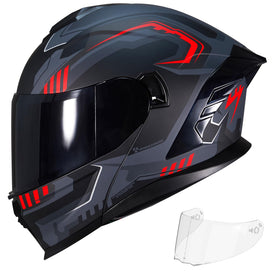 MXJ Gear front view of helmet showing shape and protection benefit