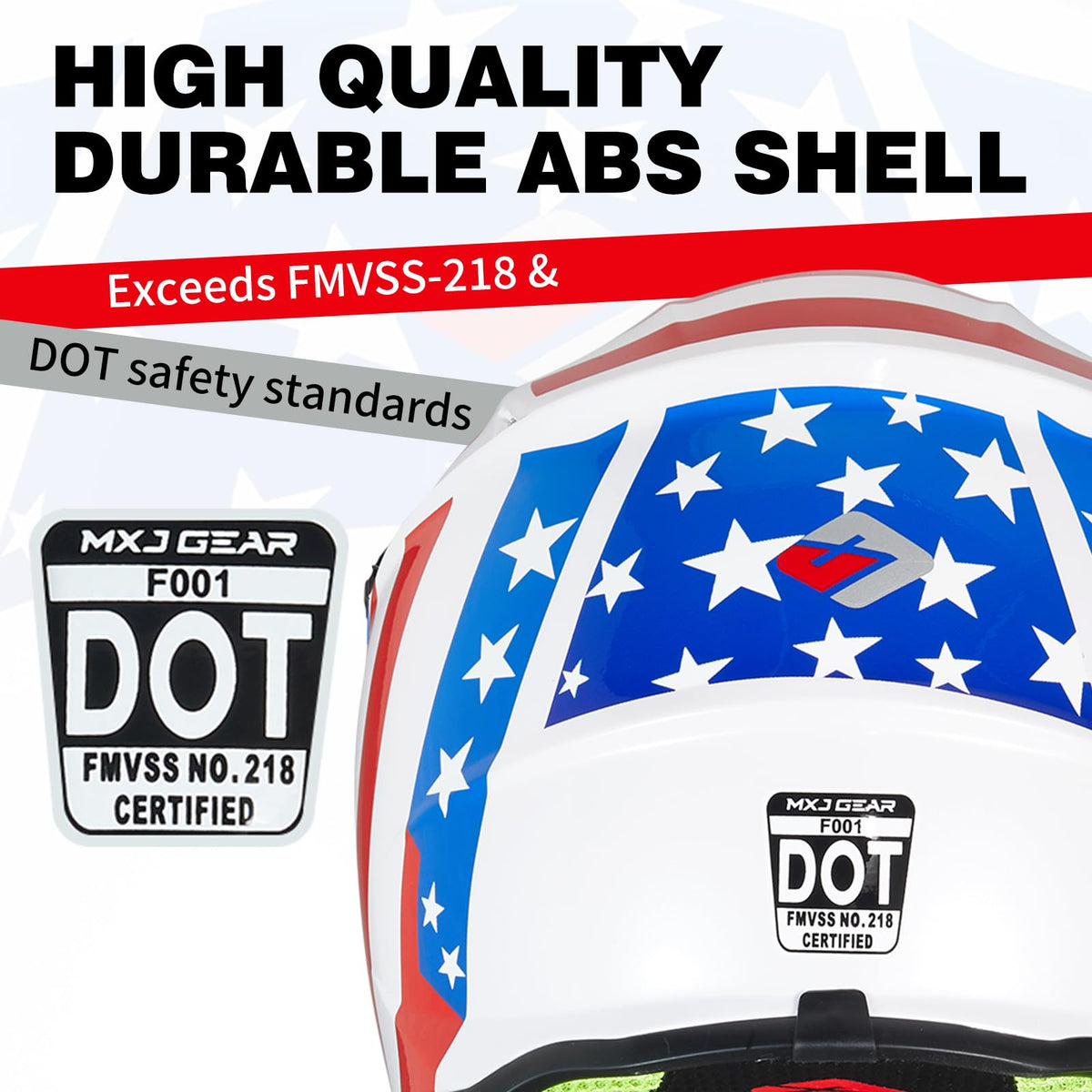 MXJ Gear helmet visor detail focusing on removable sun visor benefit