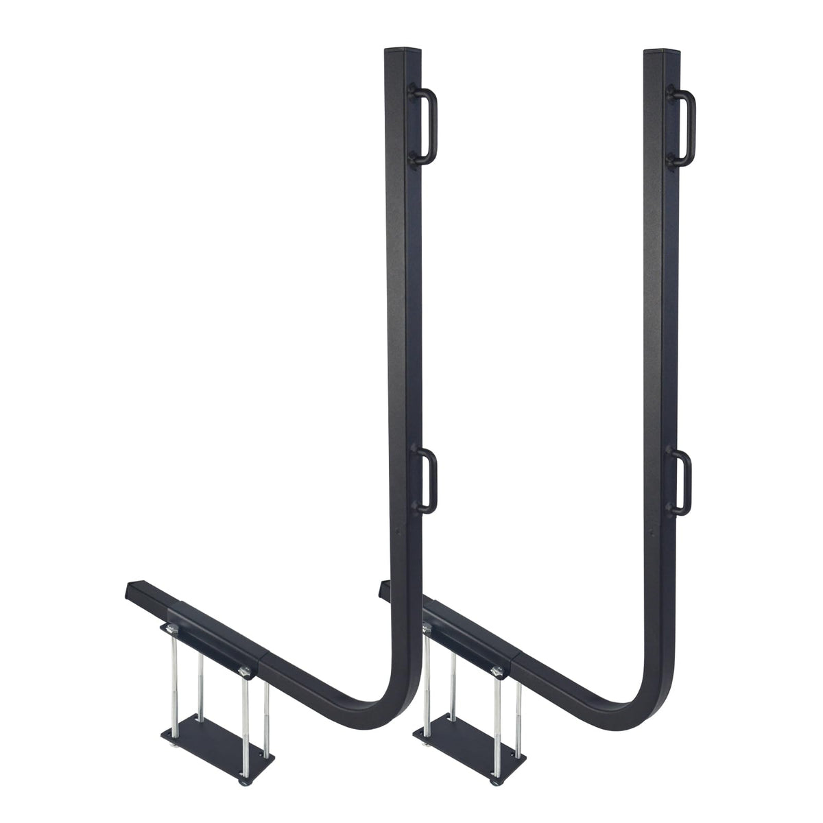 MY RUSTIC front view of bumper rack showing sturdy frame and finish benefit