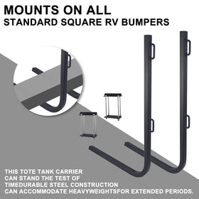 MY RUSTIC side profile on RV bumper showing fit on 4–4.5 inch bumper benefit