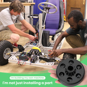 mycheng clutch installed on go-kart illustrating reliable power transfer
