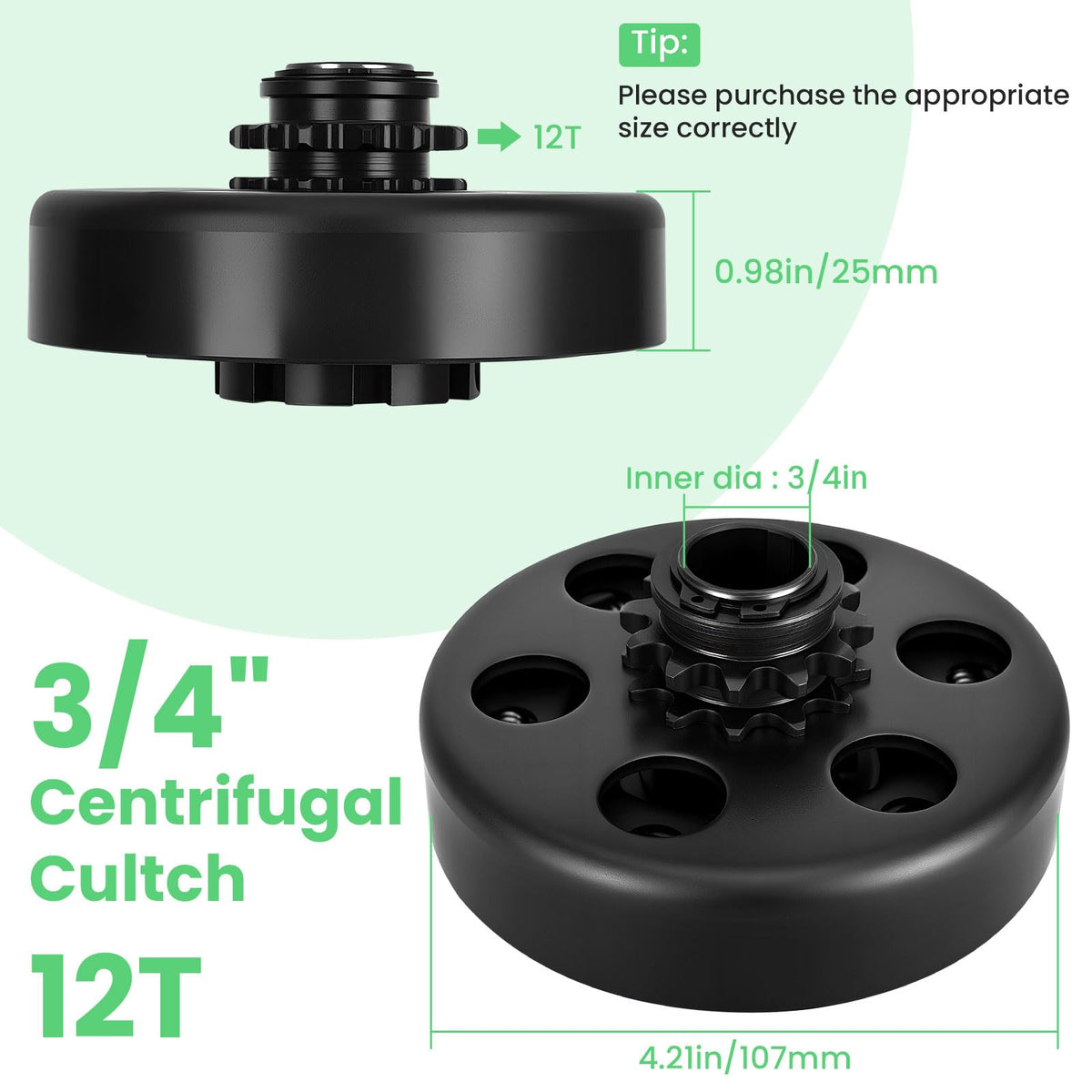 mycheng clutch mounted on engine shaft demonstrating correct fit