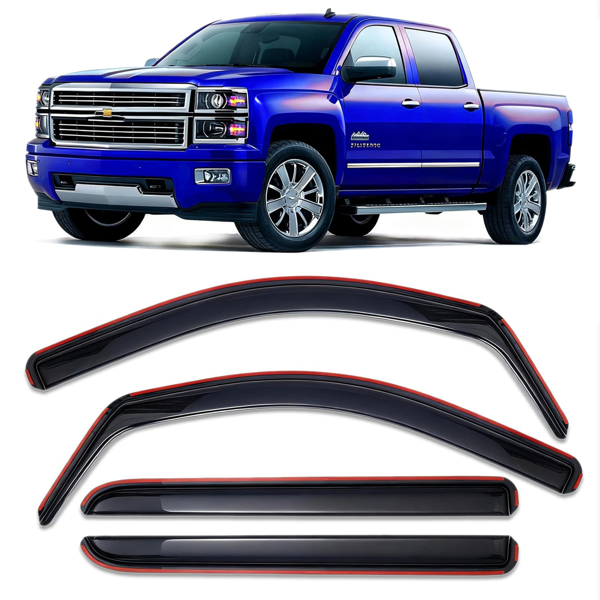 MYCHINSEN front packaging on Silverado showing full kit and fit benefit
