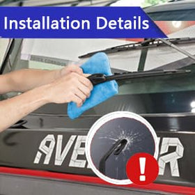 MYEONGD blade mounted on RV windshield showing quick snap-on installation benefit