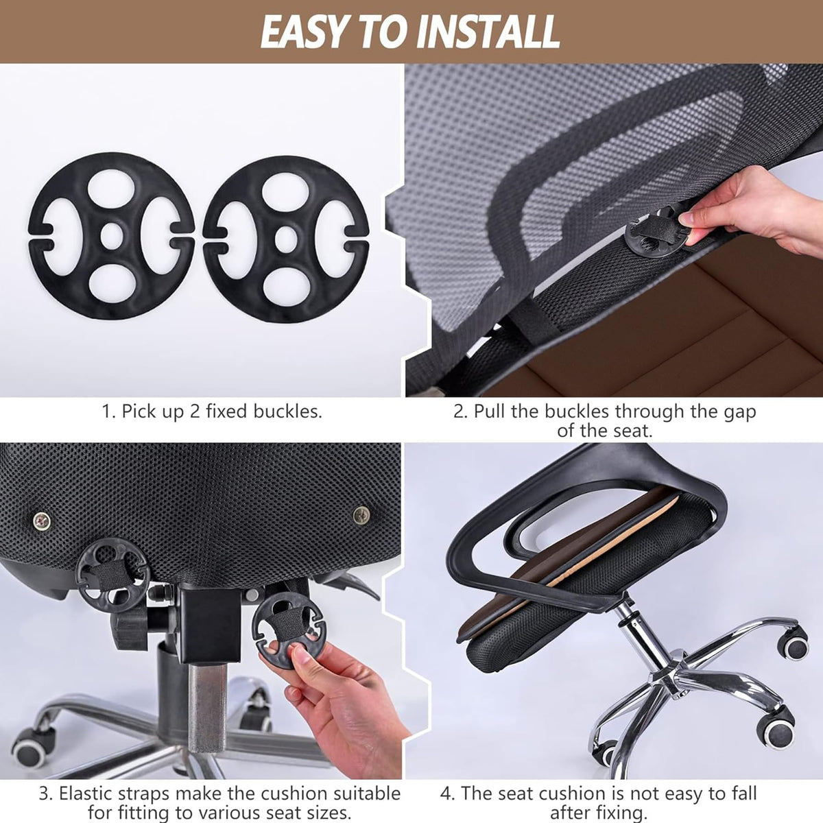 MYFAMIREA plum buckles and fasteners ensuring anchored seat placement