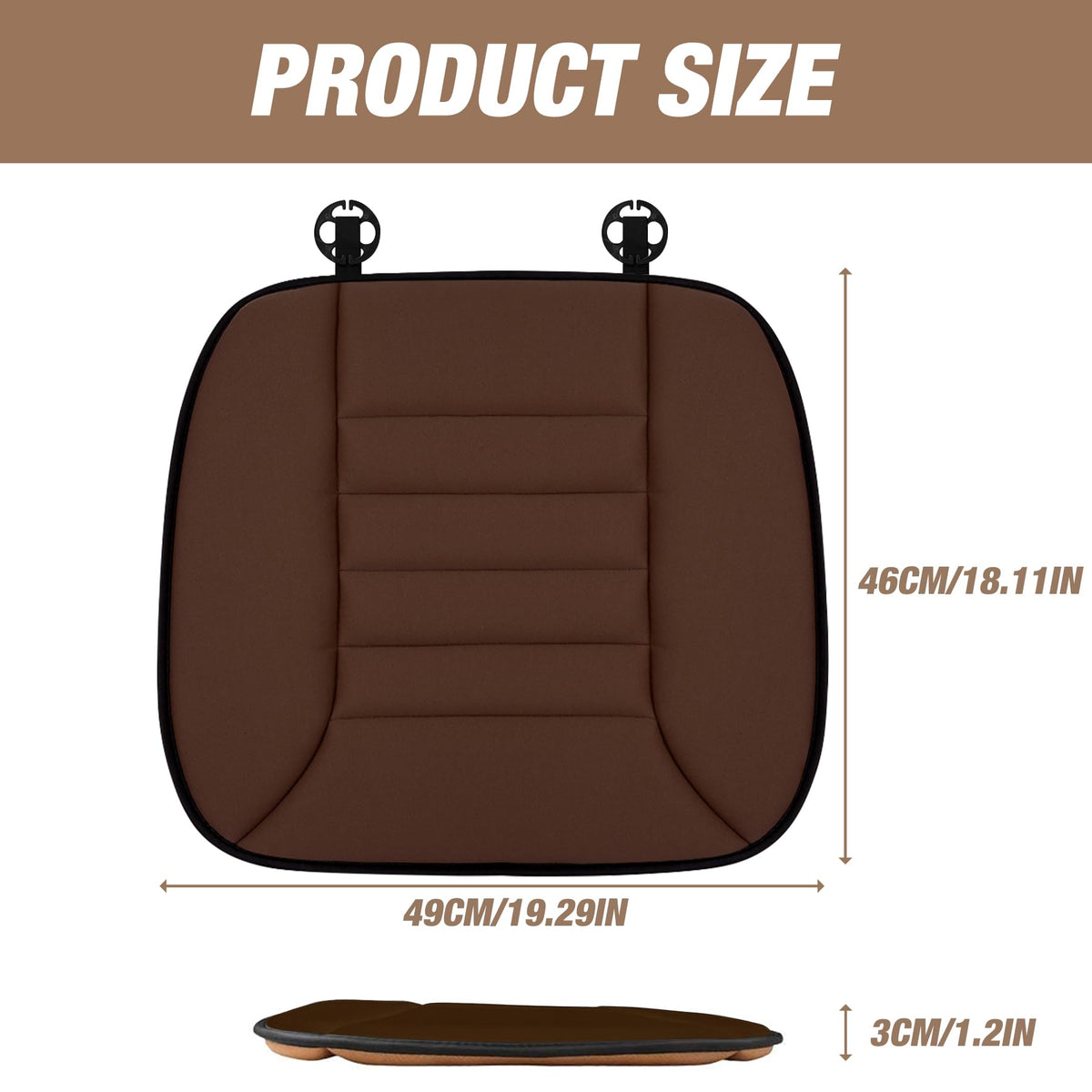 MYFAMIREA cushion beside ruler to show 20x18.5 inch size and fit