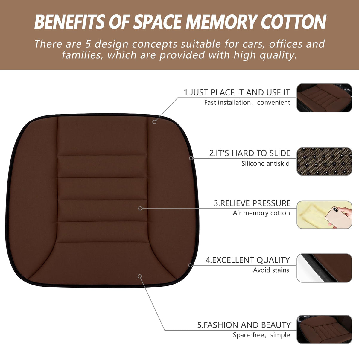 MYFAMIREA closeup of memory foam texture demonstrating supportive comfort