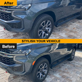 Mynoway installed on driver fender illustrating clean fit and modernized appearance benefit