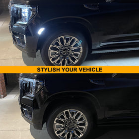 Mynoway installed on passenger fender at night demonstrating improved visibility benefit
