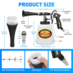MYPIN nozzle and brush attachments close-up for versatile cleaning