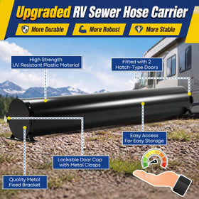 Mysora installed on RV bumper demonstrating rattle-free travel