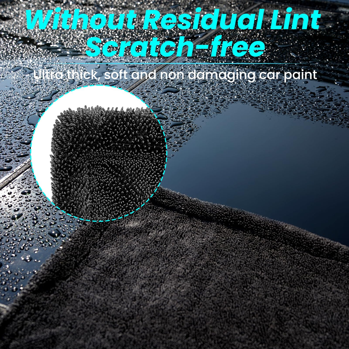 Mysticline small towel wiping mirror for lint-free clarity