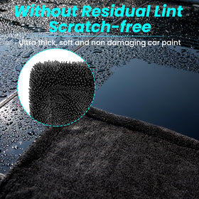 Mysticline small towel wiping mirror for lint-free clarity