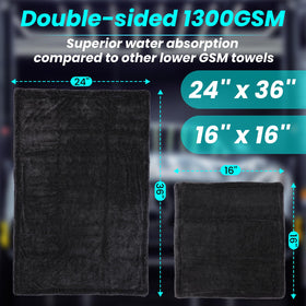 Mysticline large towel spread flat demonstrating absorbent surface