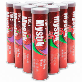 Mystik JT-6 front packaging showing ten red 14 oz cartridges for reliability