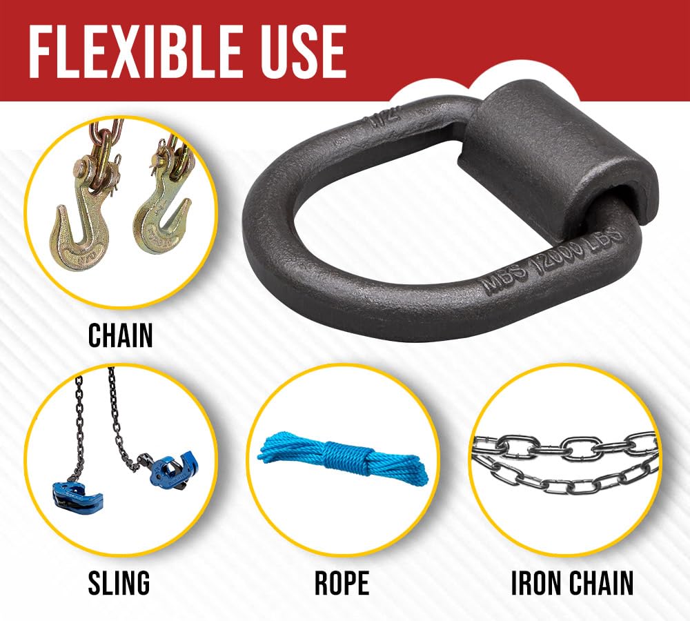Mytee Products with chain and hook engaged demonstrating secure tie-down capability benefit