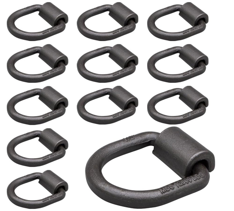 Mytee Products front view showing 12-pack D rings and clear labeling benefit durability