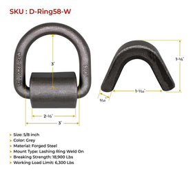 Mytee Products D-ring welded to trailer deck demonstrating secure tie-down point