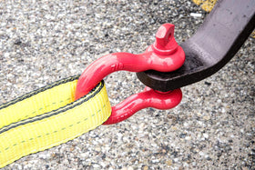 Mytee Products shackle used in vehicle recovery illustrating durable performance