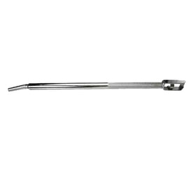 Mytee Products front view of chrome winch bar showing full length and square head, clear leverage benefit