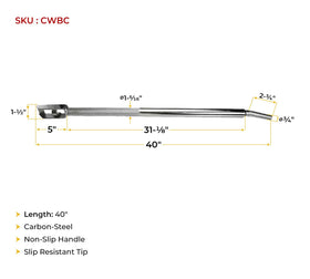 Mytee Products knurled non-slip handle close-up displaying grip texture for secure handling