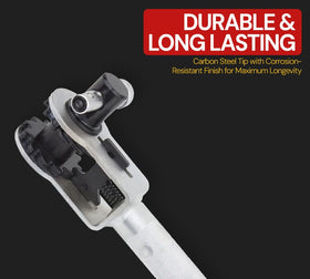 Mytee Products close-up of knurled non-slip handle for improved grip and reduced hand fatigue