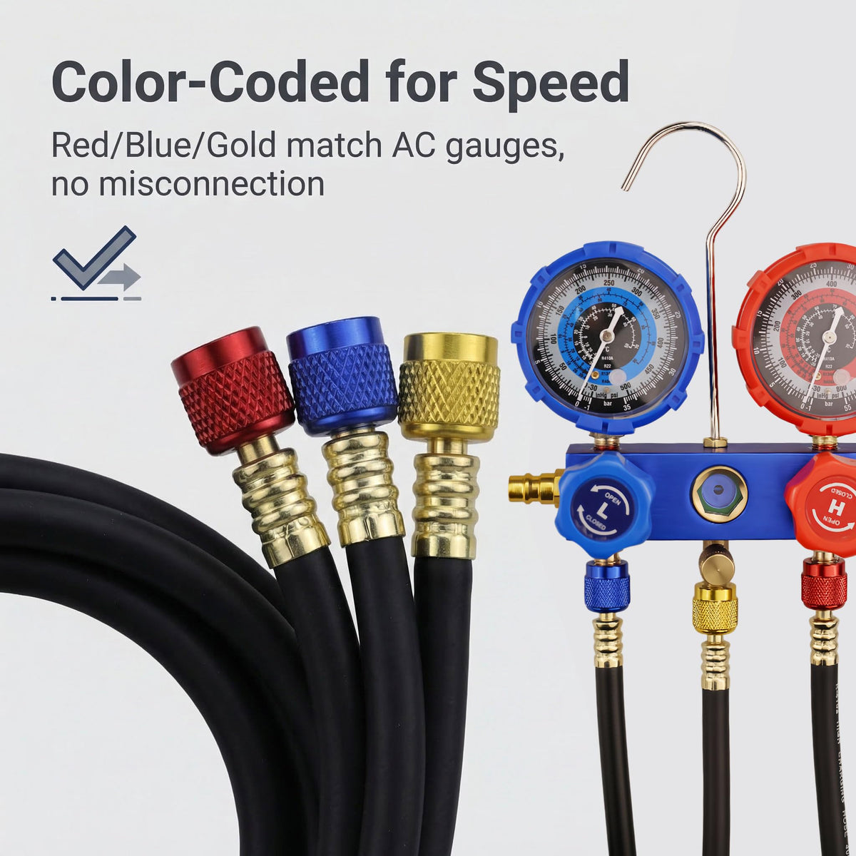 mytithger printed pressure ratings on hose showing high-pressure durability