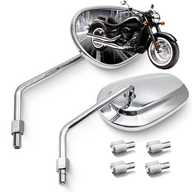 MZS chrome front view pair showing polished finish and clear optics for improved visibility