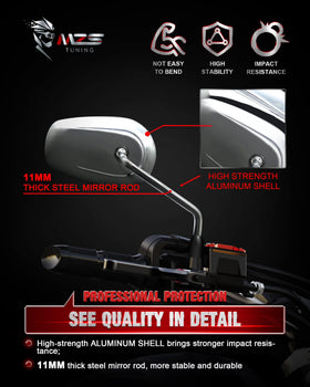 MZS aluminum stem detail showing corrosion resistance and sturdy construction benefit