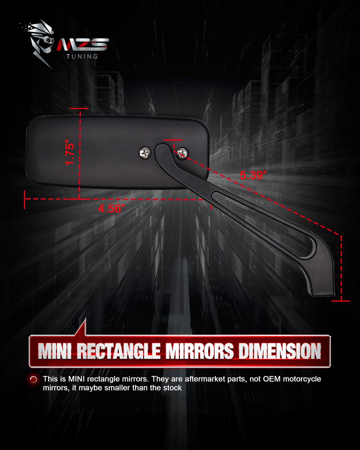 MZS close-up of clear HD glass reflecting car and road for sharper rear view