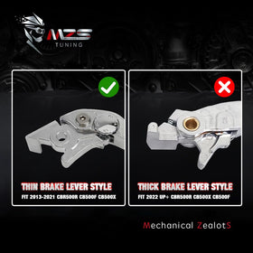 MZS close-up of CNC-machined lever edge demonstrating precision and durability