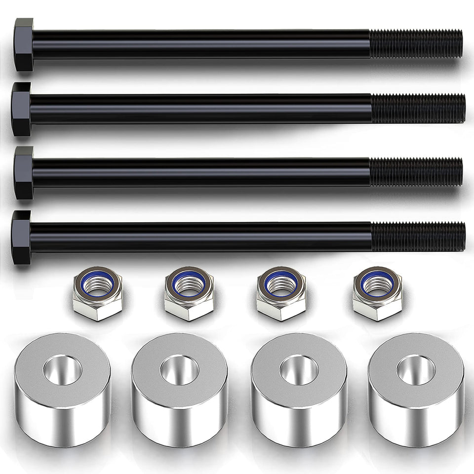 MZS kit front overview showing spacers and hardware, illustrating improved fit