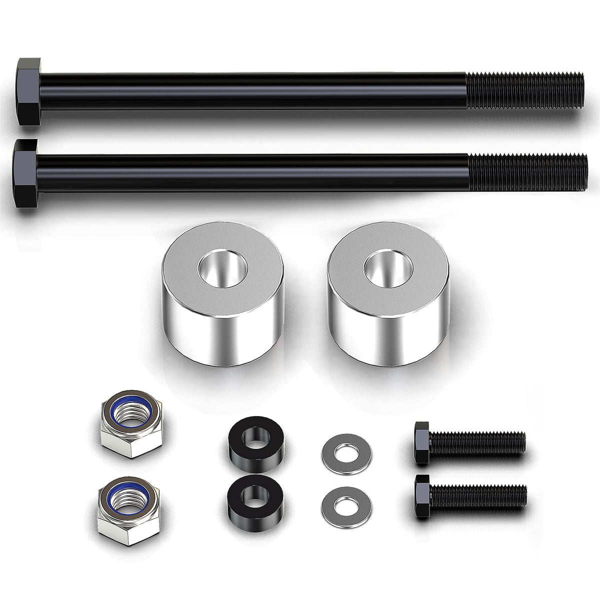 MZS front view of drop kit showing precise fit and improved alignment benefit
