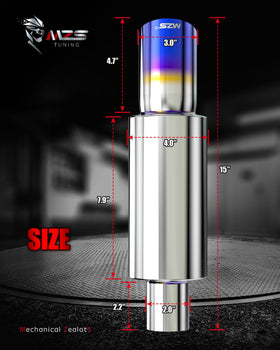 MZS side profile demonstrating 15 inch length and sporty outlet shape for stance