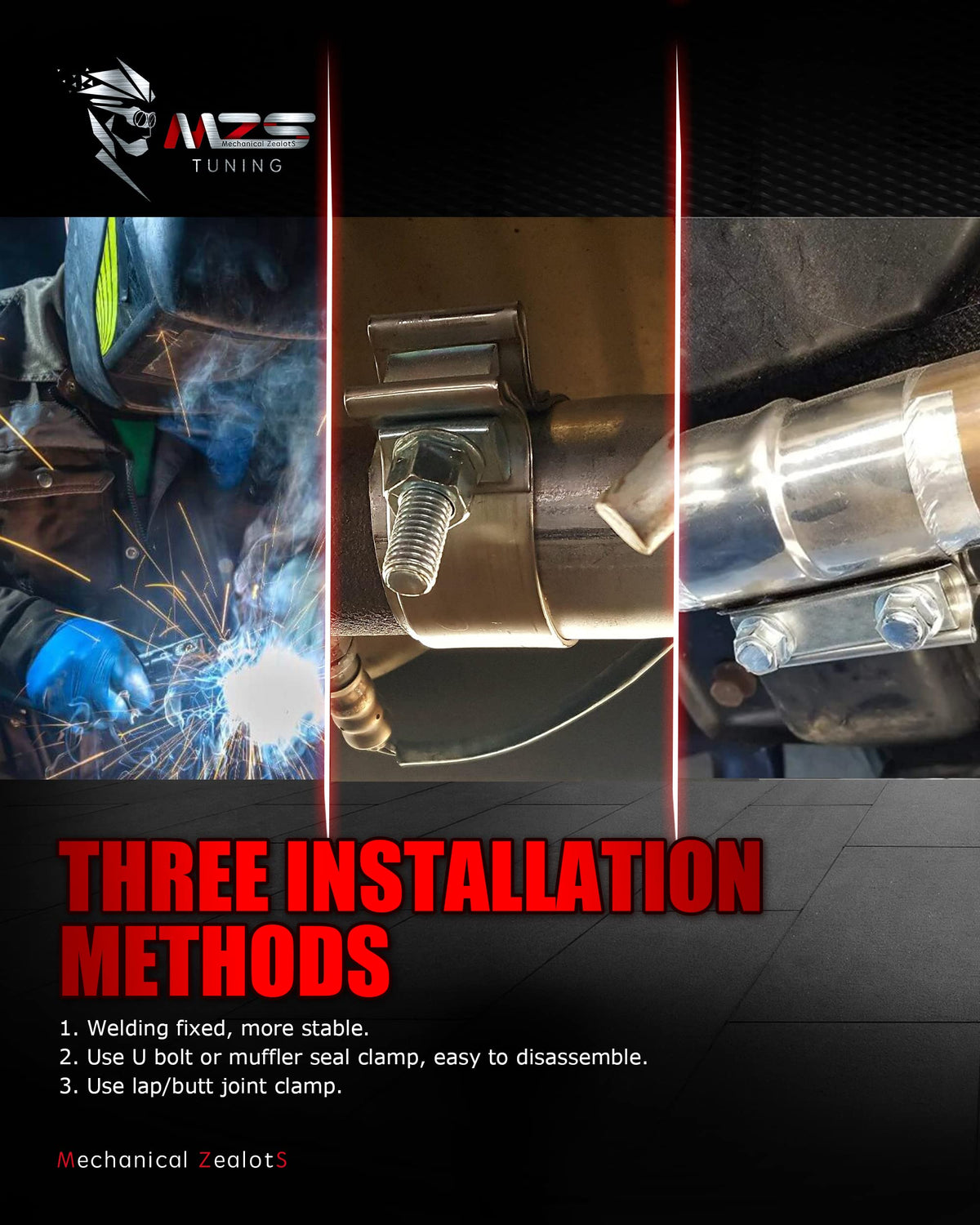 MZS weld and polish close-up showing T-304 stainless quality and long life benefit