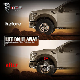 MZS lifestyle truck driveway showing lifted Super Duty and enhanced curb appeal