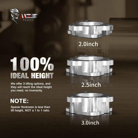 MZS side profile lift comparison showing three-inch clearance improvement